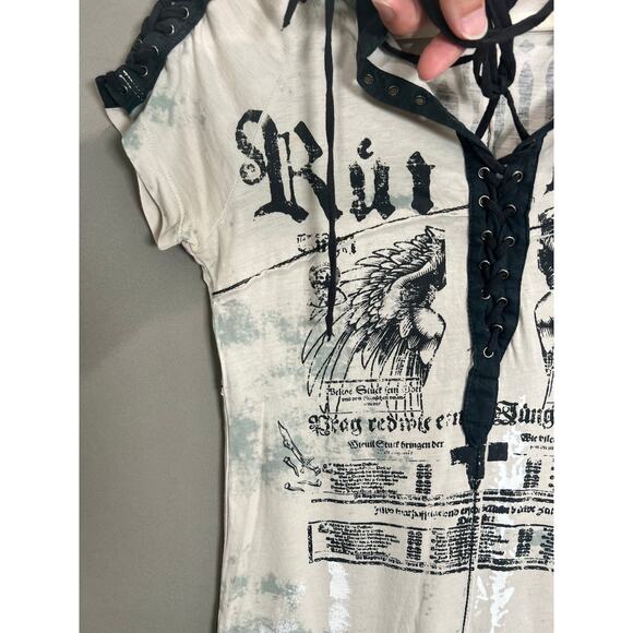 Salvage Womens Size M Y2K Mini Dress Goth Grunge Rocker Emo Dark Fairy Edgy - Picture 13 of 16